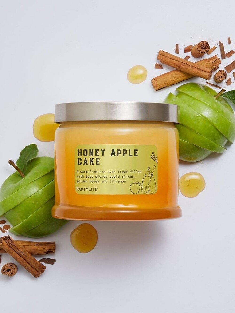 🔸️NIB PartyLite Honey Apple Cake 3-Wick Jar Candle